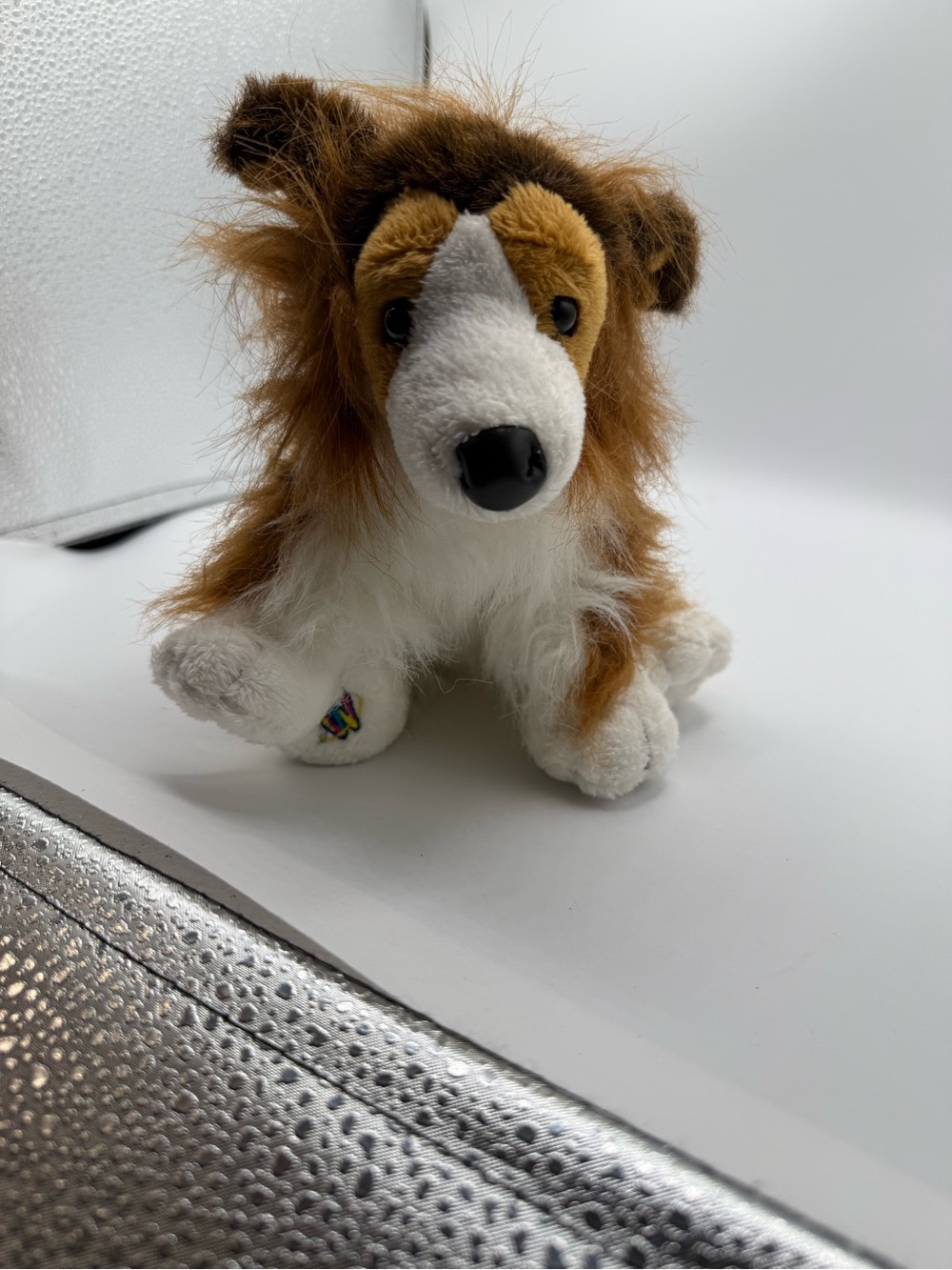 Ganz Webkinz Collie Dog Plush Stuffed Animal Long Hair Soft 10” No Code